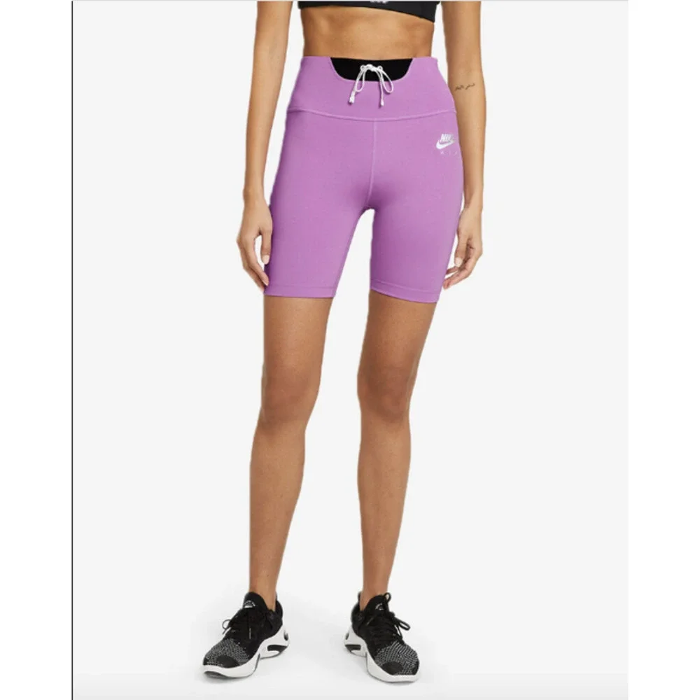 Nike Womens Epic Fast Tight Fit Cycling Running Shorts Large Purple Black NWT